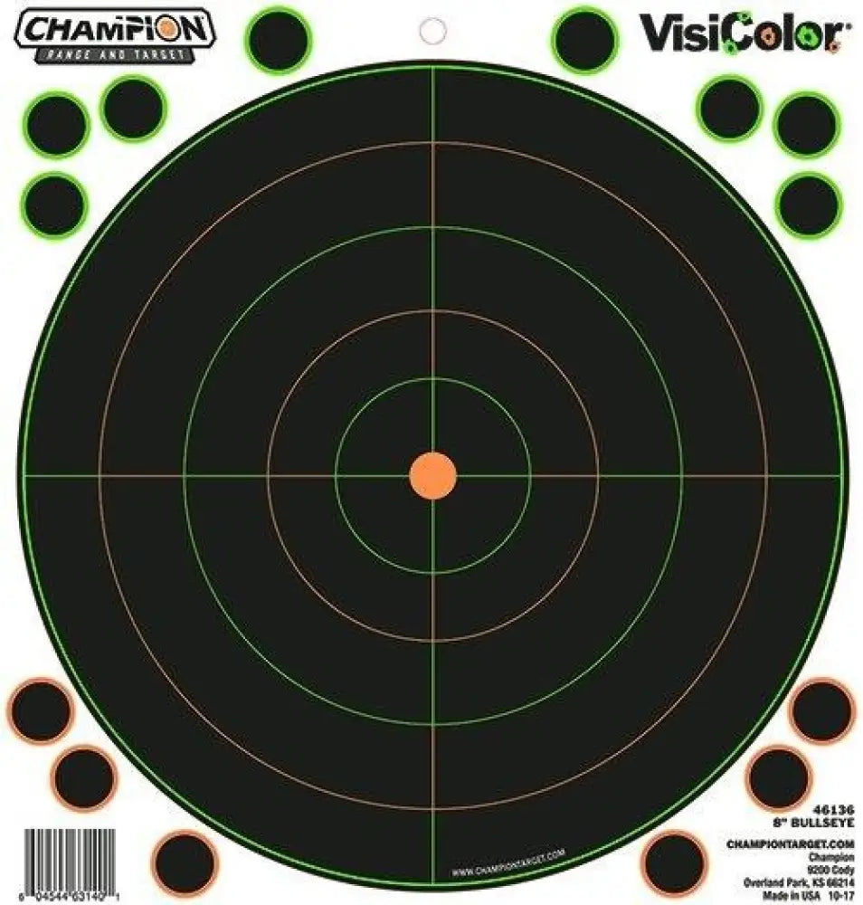 Champion Paper Targets 8’’ Bulls Eye 5pk with 40 Pastors Buy at Faith and Freedom Outdoors