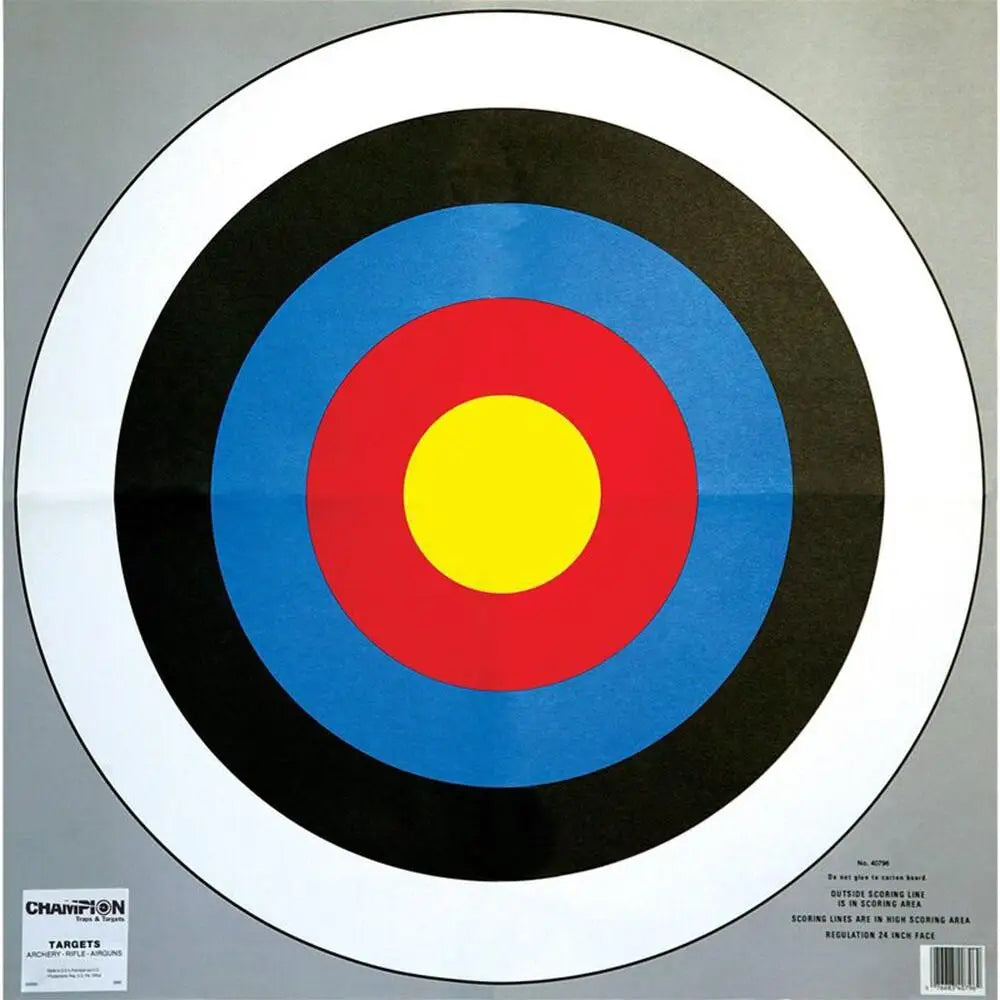 Champion Paper Targets Archery Target 24’’ Bullseye 2/ct Buy at Faith and Freedom Outdoors