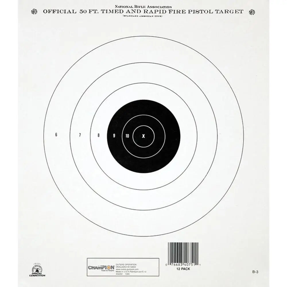 Champion Paper Targets Gb-2 50 Yd Timed and Rapid Fire 12/ct Buy at Faith and Freedom Outdoors