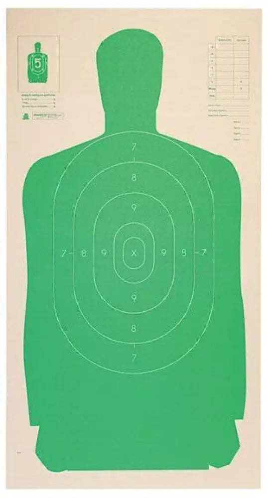 Champion Paper Targets Le Cardboard Sileft Handouette Target - 24’’ x 45’’ Green 25/pack Buy at Faith and Freedom