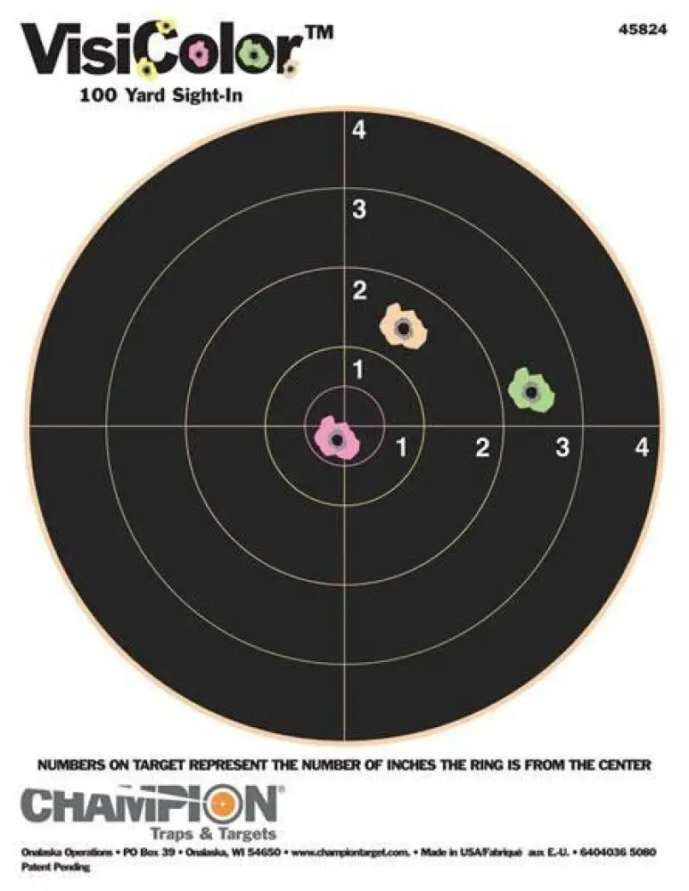 Champion Paper Targets Visicolor High-visibility 8’’ Bull 8.5’’ x 11’’ 10/pack Buy at Faith and Freedom Outdoors