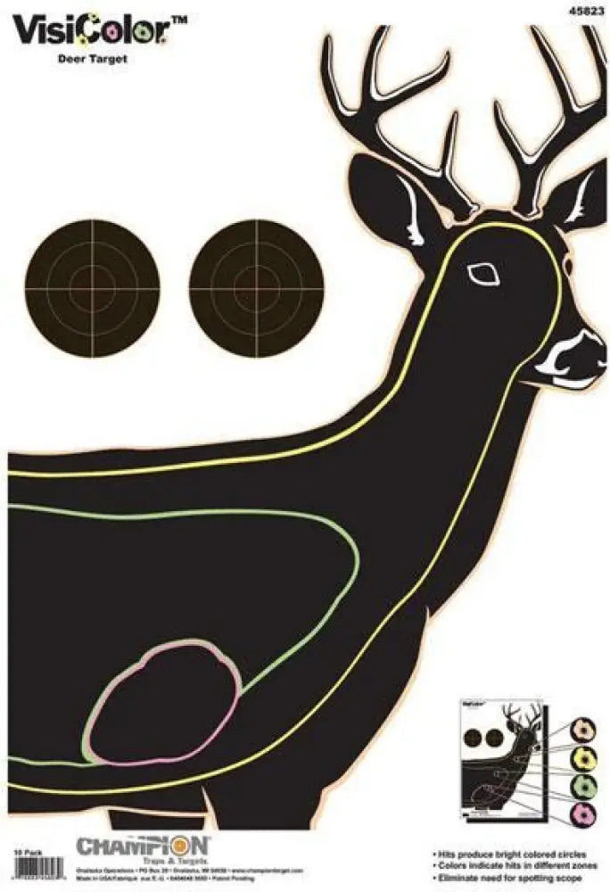 Champion Paper Targets Visicolor High-visibility Deer 13’’ x 18’’ 10/pack Buy at Faith and Freedom Outdoors
