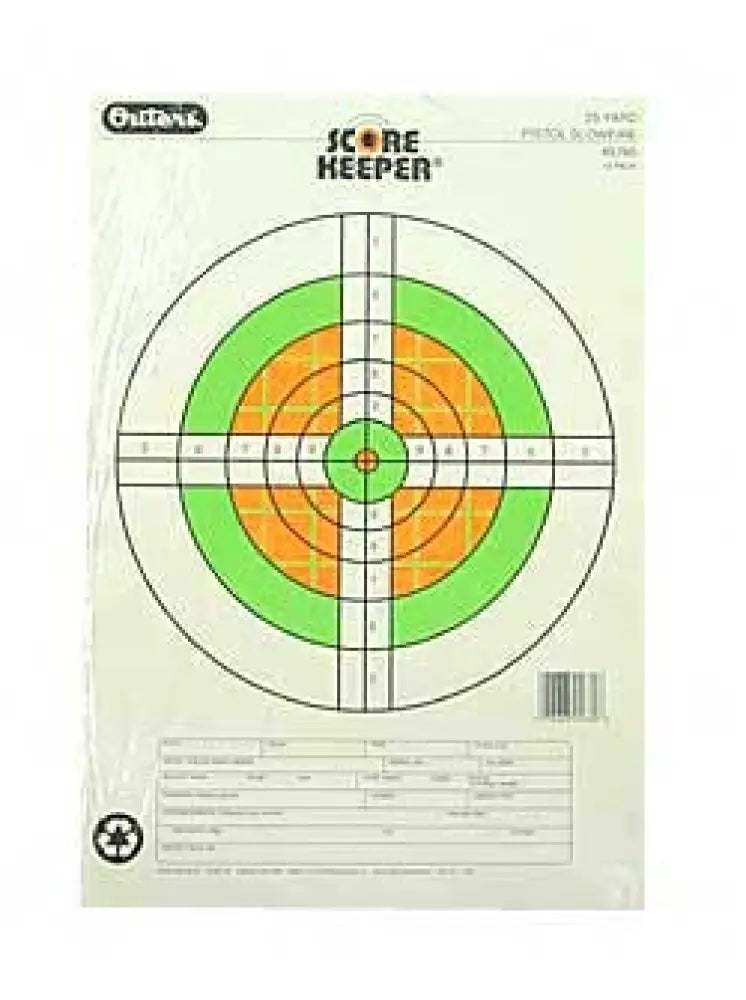 Champion Scorekpr 25yd Pistol Fluor Buy at Faith and Freedom Outdoors - Paper Targets - Target