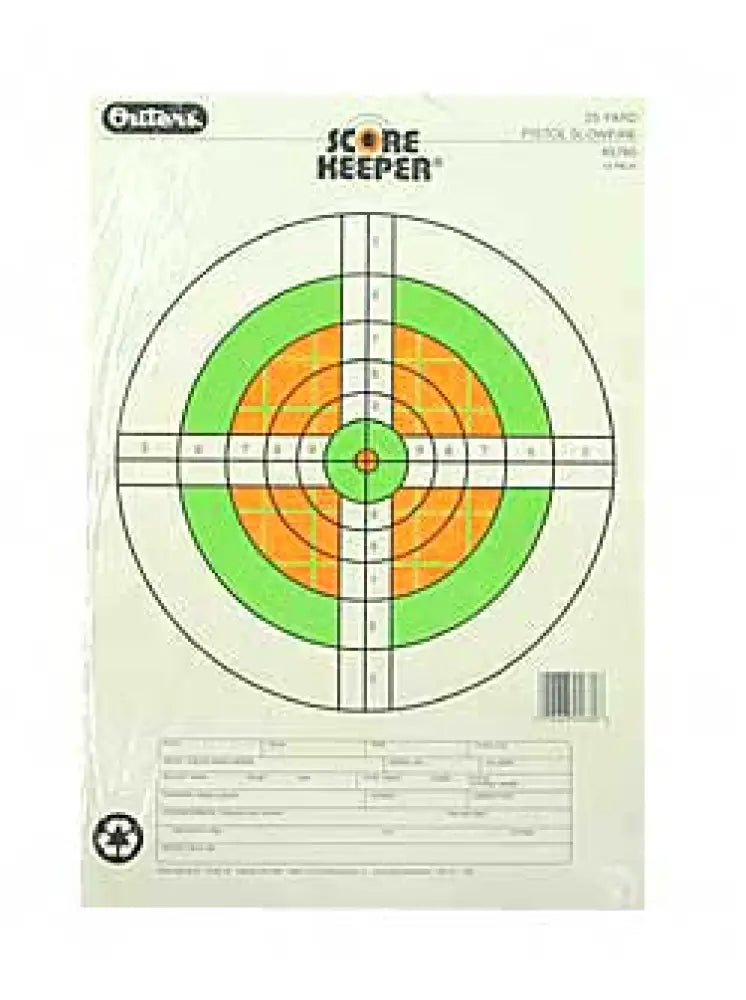 CHAMPION SCOREKPR 25YD PISTOL FLUOR Buy At Faith And Freedom Outdoors - Target