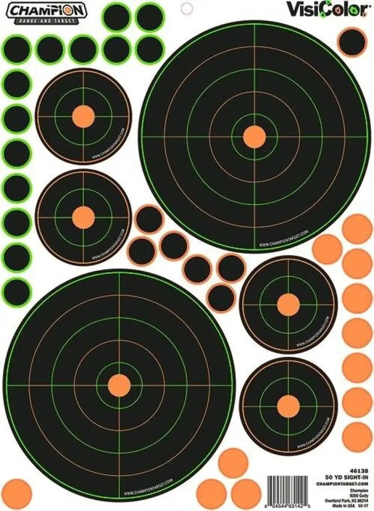 Champion Shooting|paper Targets 50yd Sight in Bullseye Var 5/pk Buy at Faith and Freedom Outdoors