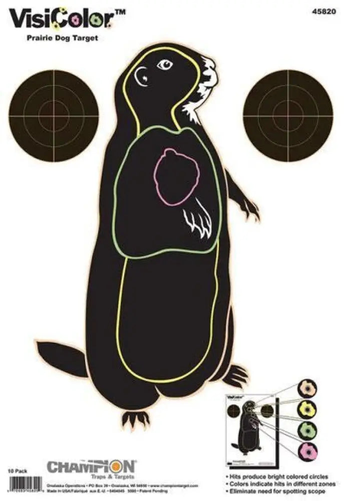 Champion Shooting|paper Targets Visicolor High-visibility Paper Prairie Dog 11’’ x 16’’ 10/pack Buy at Faith