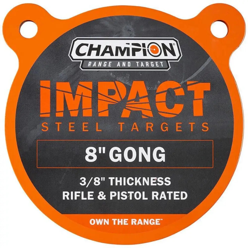Champion Steel Targets Impact Gong Target 8’’ Round Buy at Faith and Freedom Outdoors