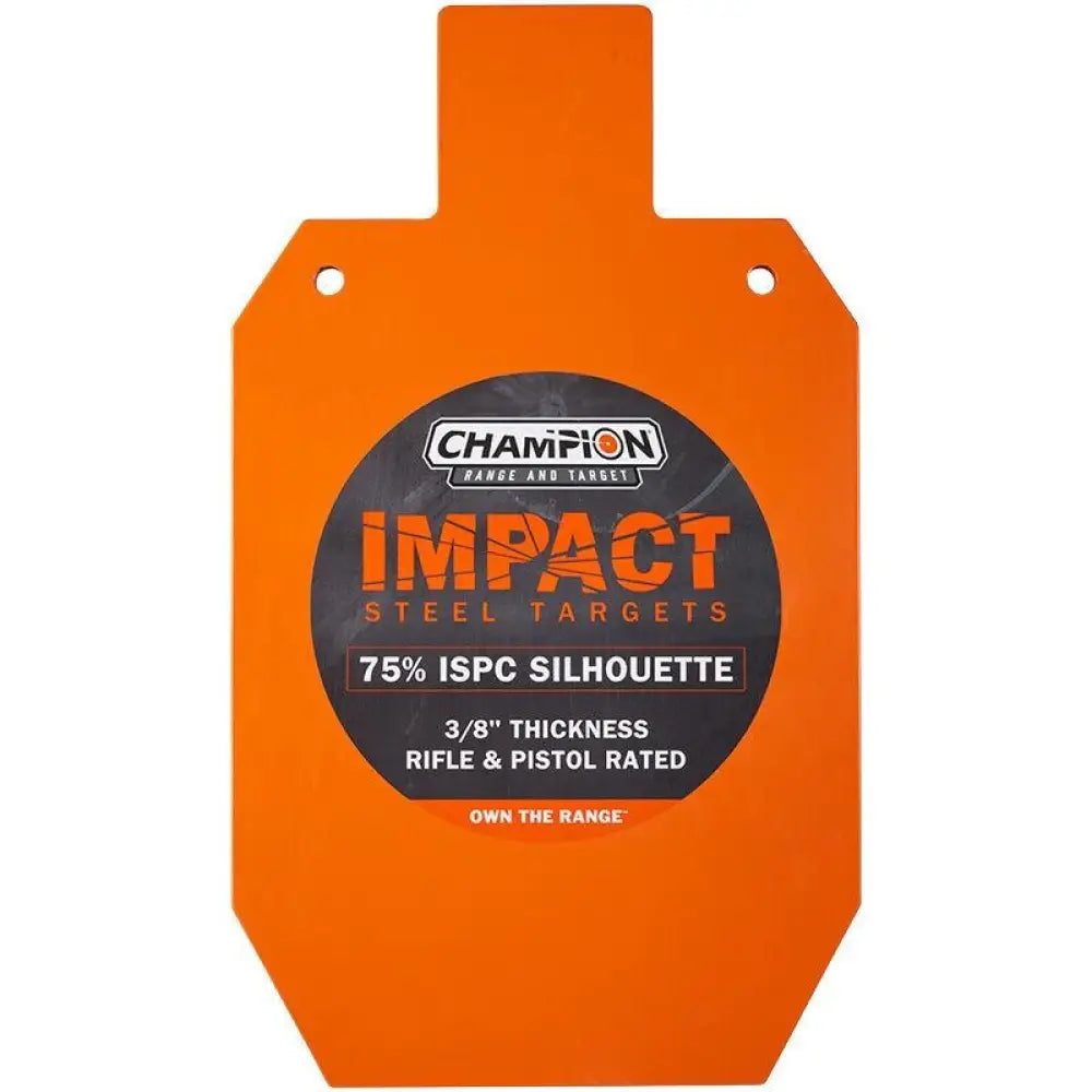 Champion Steel Targets Impact Sileft Handouette Target 75% Ipsc Rifle Rated Orange Buy at Faith and Freedom Outdoors