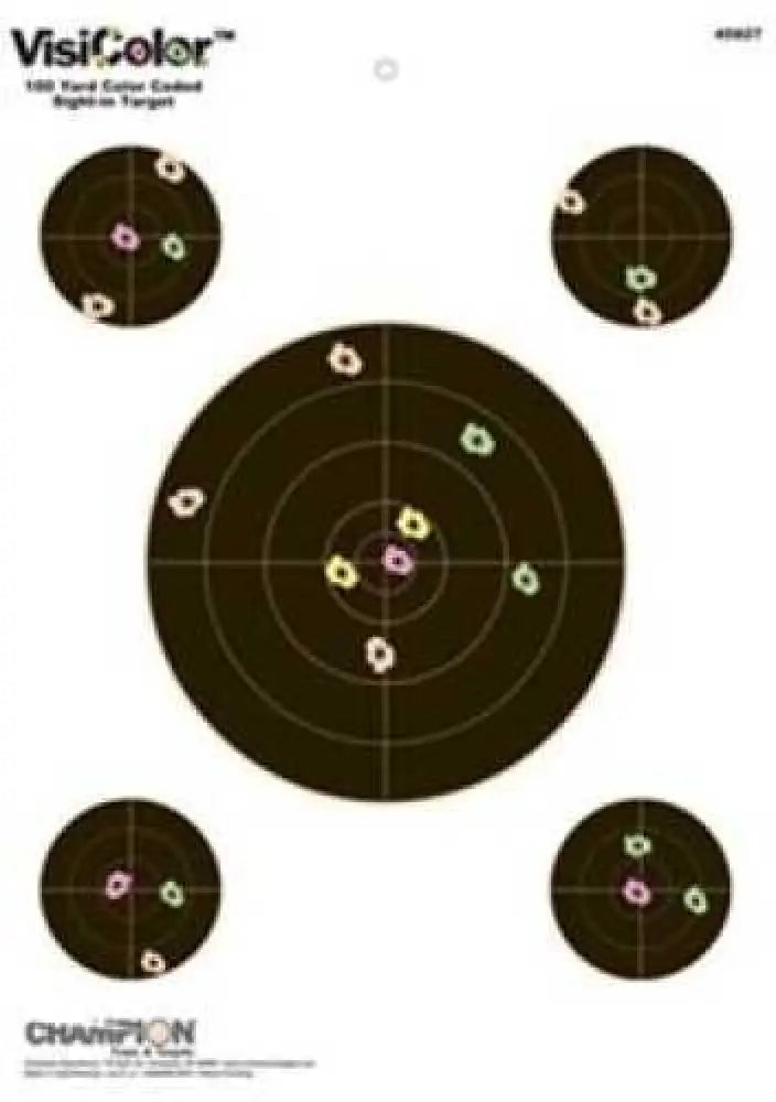 Champion Traps & Targets Visicolor 8’’ Sight-in 10/pack 45827