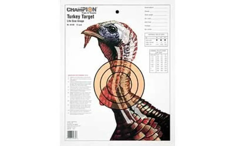 Champion Turkey Target Lifesize 12pk Buy at Faith and Freedom Outdoors - Paper Targets