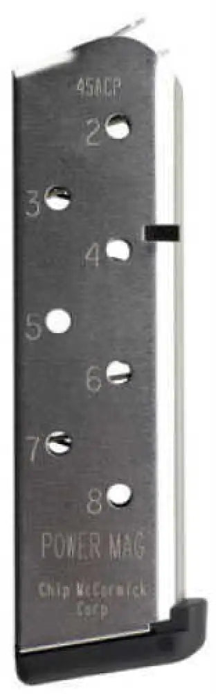 Chip Mccormick Custom 1911 Power Mag.45 Caliber - 8 Rounds - Extra-heavy-duty Magazine Designed to Significantly