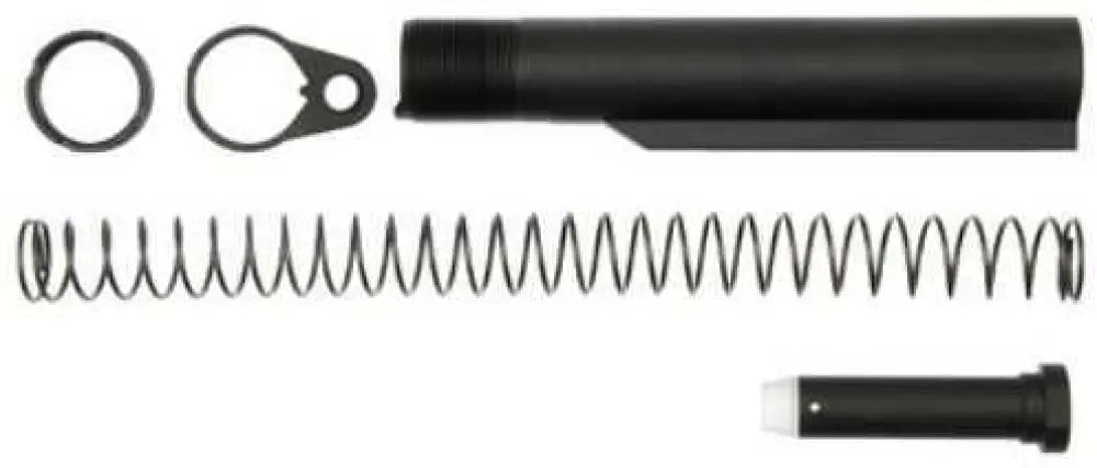 Cmc Triggers 81626 Ar-15 Carbine Mil-spec Buffer Kit 6-position Black Hardcoat Anodized 7075 T6 Aluminum