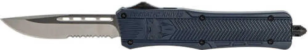 Cobra Tec Knives Llc Ctk-1 Medium 3’’ 440c Stainless Steel Drop Point Serrated Nypd Blue Zinc-aluminum Alloy