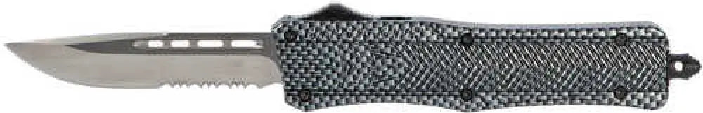 Cobra Tec Knives Llc Ctk-1 Medium 3’’ 440c Stainless Steel Drop Point Serrated Carbon Fiber Zinc-aluminum All