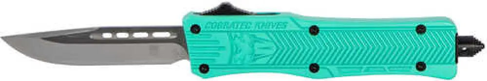 Cobra Tec Knives Llc Ctk-1 Small 2.75’’ 440c Stainless Steel Black Drop Point Tiffany Blue Zinc-aluminum All