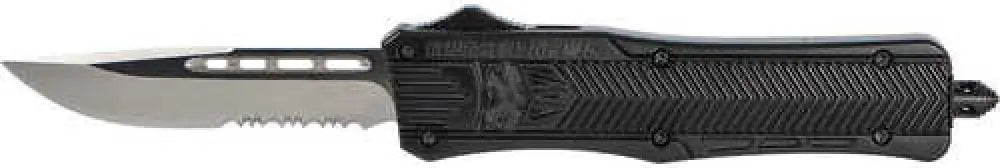 Cobra Tec Knives Llc Mbctk1mds Ctk-1 Medium 3’’ 440c Stainless Steel Drop Point Serrated Black Zinc-aluminum Alloy