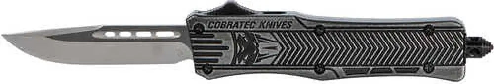 Cobra Tec Knives Llc Sswctk1sdns Ctk-1 Small 2.75’’ 440c Stainless Steel Black Drop Point Stonewashed Zinc-aluminum Allo