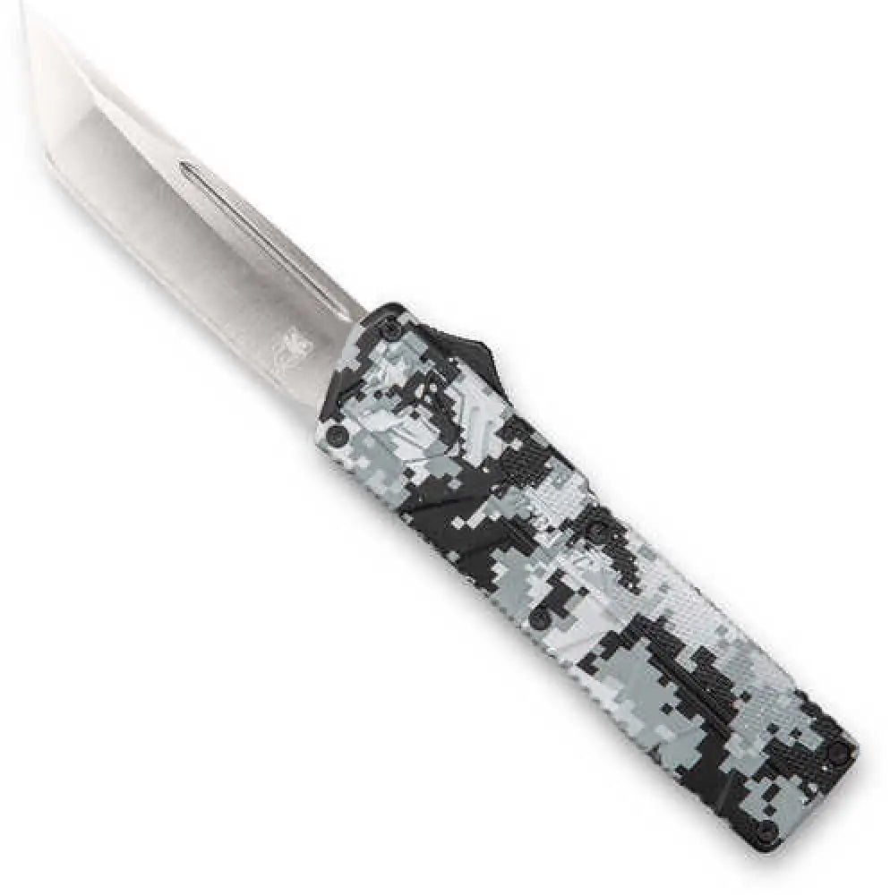 Cobra Tec Knives Wdcctletns Lightweight 3.25’’ D2 Steel Tanto Aluminum Alloy Winter Digi Camo