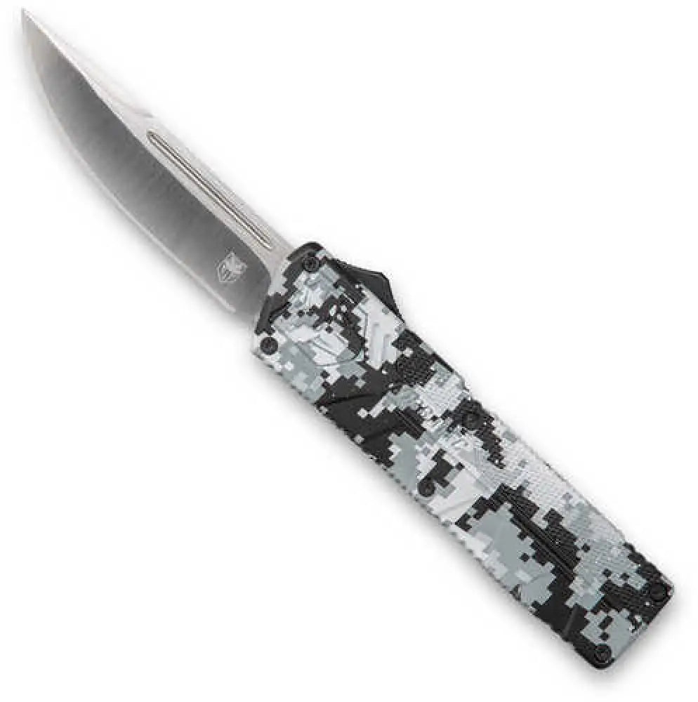 Cobra Tec Knives Wdcctlwdns Lightweight 3.25’’ D2 Steel Drop Point Aluminum Alloy Winter Digi Camo