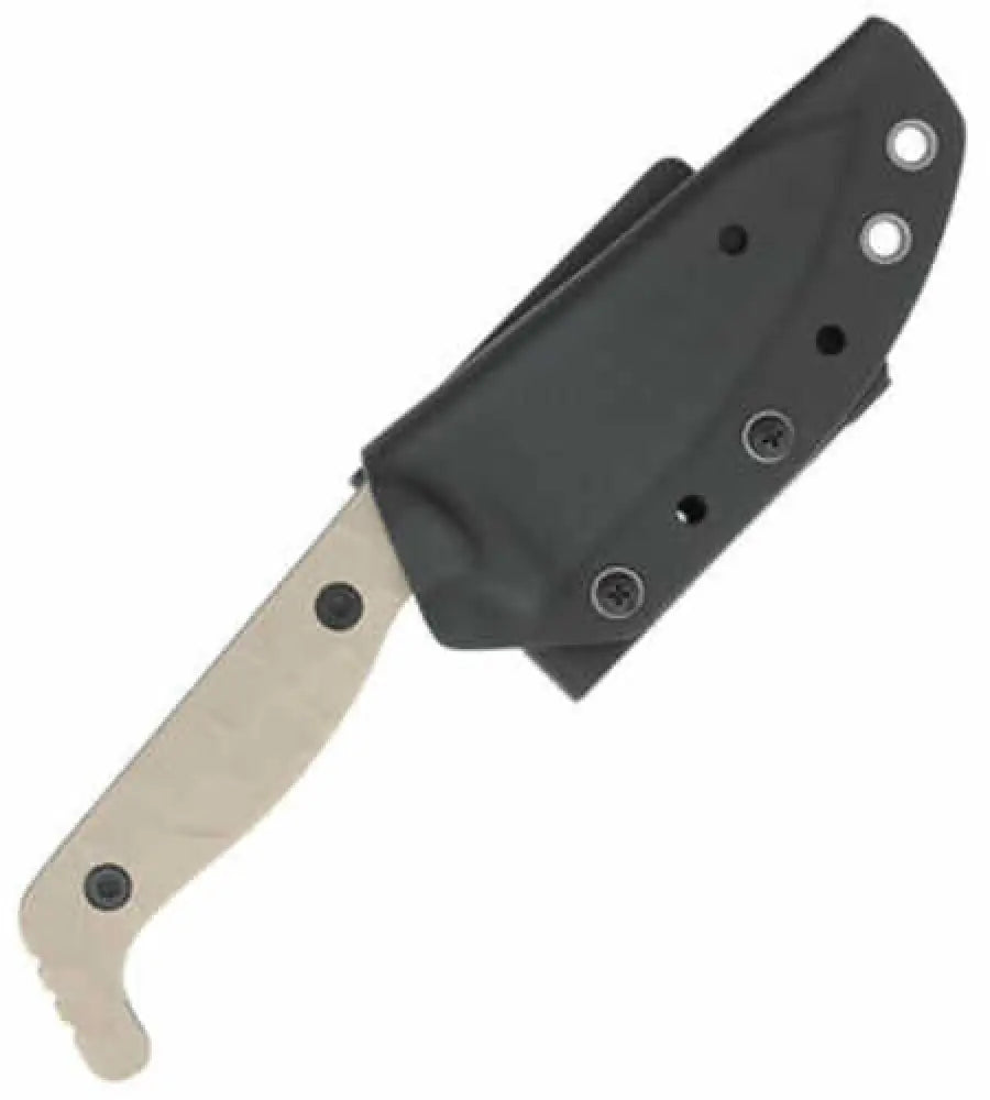 Cobratec Kingpin 4’’ Fixed Blade Tan D2 Steel with Kydex Sheath - Ctkptan