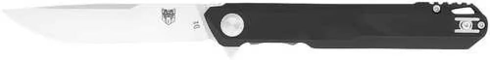 Cobratec Knives Ctmonblk Monarch 3.50’’ Folding Plain Satin D2 Steel Blade 4.75’’ Black G10 Handle