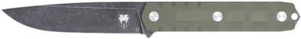 Cobratec Knives Ctowodgdns Outdoor Warrior 4.50’’ Fixed Drop Point Plain Stonewashed D2 Steel Blade 4.75’’ Od Green