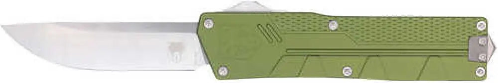 Cobratec Knives Ctprnedgodg Paragon Otf Plain Satin Vg-10 Ss Blade Green Textured