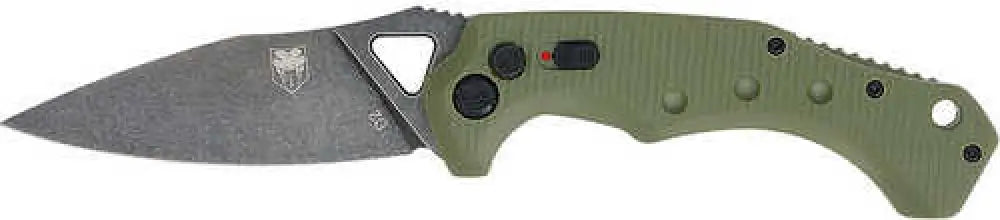 Cobratec Knives Odgafryk Ryker 3.75’’ Folding Plain Black Stonewashed D2 Steel Blade 5’’ Od Green Textured G10 Handle