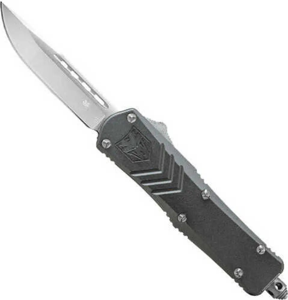 Cobratec Knives Scatifs3tns Fs-3 Small 3’’ Otf Tanto Plain D2 Steel Blade 4.50’’ White ?Come and Take It’ Aluminum C
