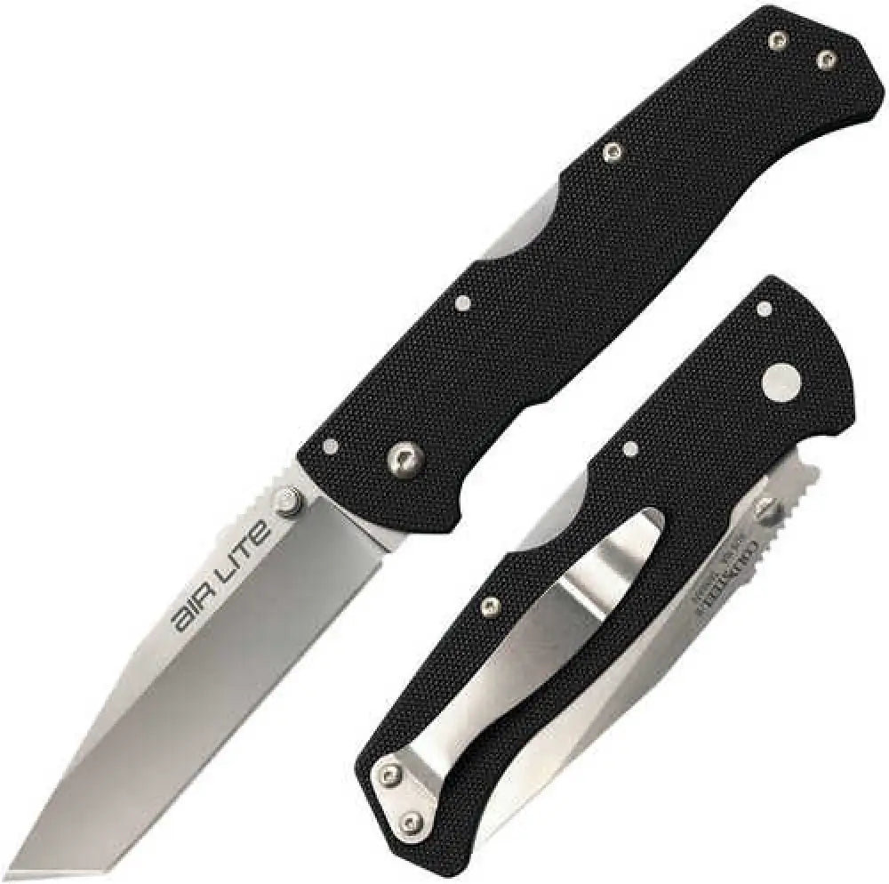 Cold Steel Air Lite 3.50’’ Folding Tanto Plain Aus 10a Blade Black G-10 Handle - Cs-26wt