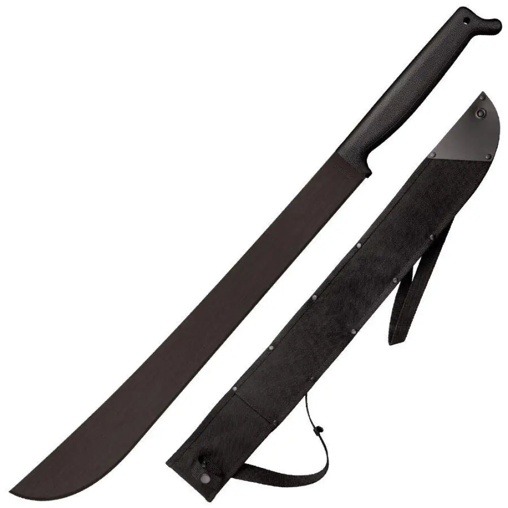 Cold Steel Axes Hatchets & Machetes Two-handed Latin Machete - 18’’ Blade Black Buy at Faith and Freedom Outdoors