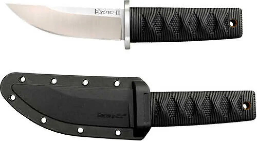 Cold Steel Cs-17db Kyoto Ii 3.38’’ Fixed Plain Tanto 8cr13mov Ss Blade/black Contoured Kray-ex Handle - Cs-17db