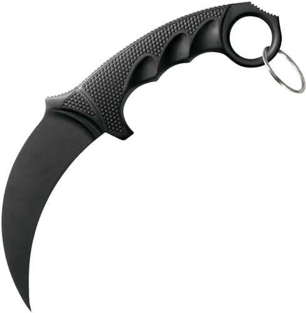 Cold Steel Cs-92fk Fgx 4’’ Fixed Plain Karambit Black Griv-ex Blade/black W/overmold Kray-ex Handle - Cs-92fk