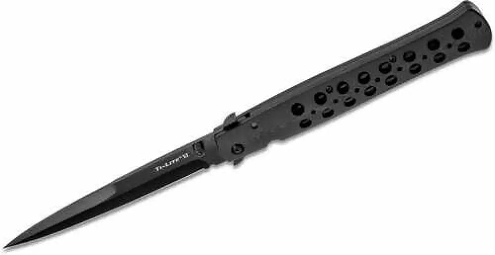 Cold Steel Cs26c6aa Ti-lite 6’’ Folding Spear Point Plain Black Dlc Coating S35vn Ss Blade/4.75’’ G10 Handle - Cs26c6aa