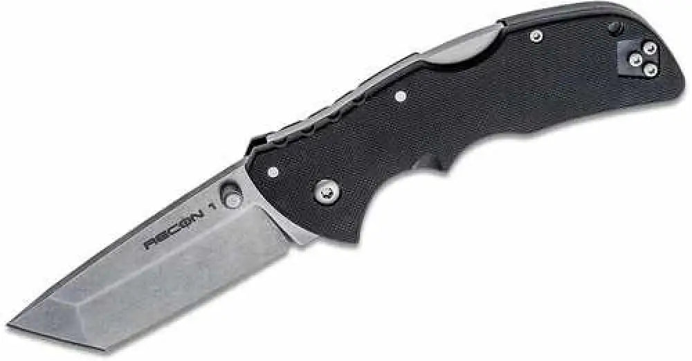 Cold Steel Cs27bat Recon 1 Mini 3’’ Folding Tanto Plain Stonewashed Aus-10a Ss Blade/ Black Textured Grn Handle