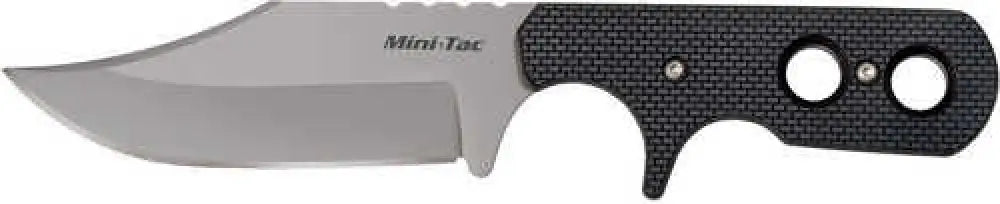 Cold Steel Cs49hcfz Mini Tac Bowie 3.63’’ Fixed Clip Point Plain Stonewashed 8cr13mov Ss Blade 3.25’’ Griv-ex Handle
