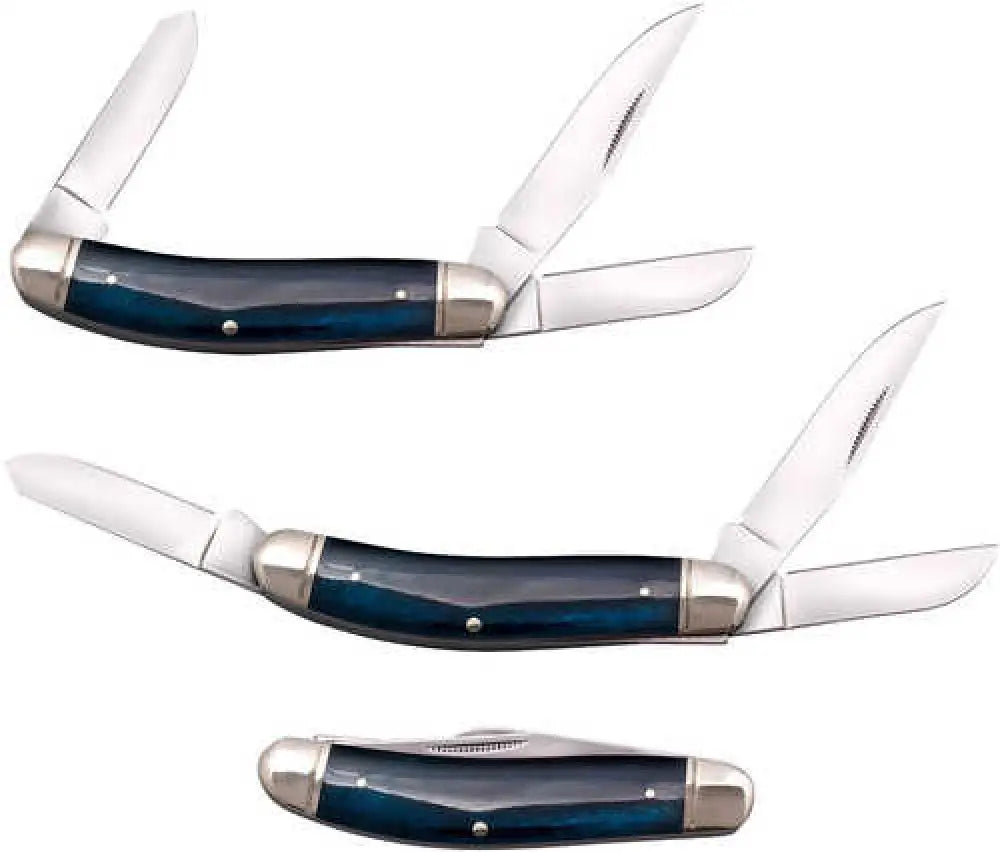 Cold Steel Csflgstkmb Gentleman’s Stockman 2’’/2.10’’/2.50’’ Folding Clip/sheepsfoot/spey Plain 8cr13mov Ss Blade/dark