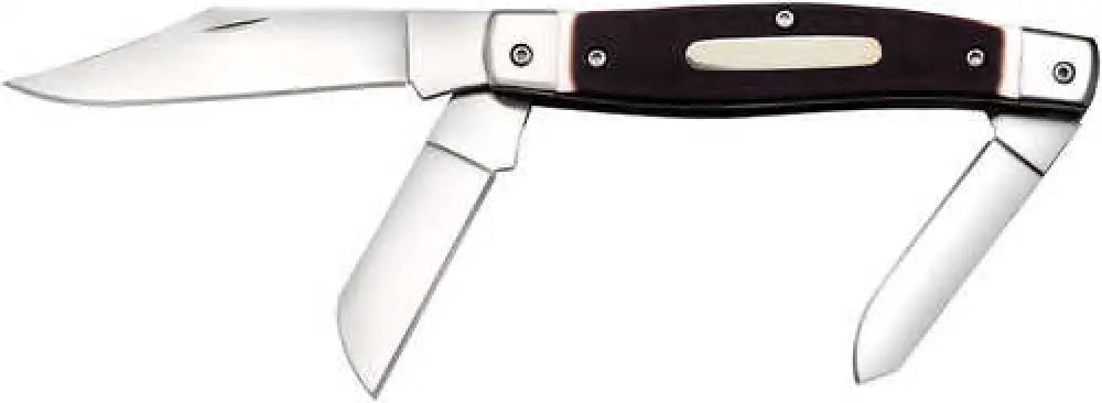 Cold Steel Csflstkmn Stockman 2’’/2.30’’/3.50’’ Folding Clip/sheepsfoot/spey Plain 8cr13mov Ss Blade/rough Black
