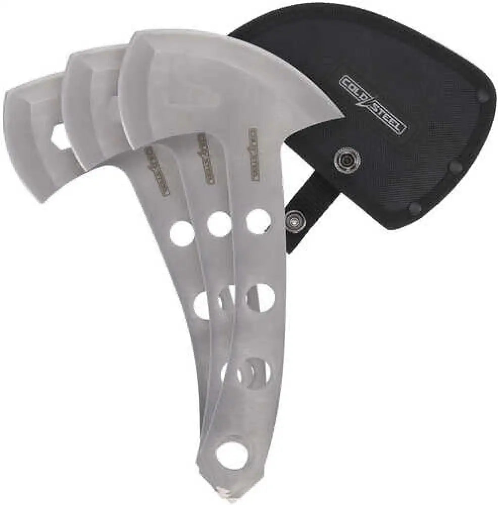 Cold Steel Csth50ax3pk Throwing Axes 5’’ Plain 420 Stainless Blade Set of 3 - Csth50ax3pk