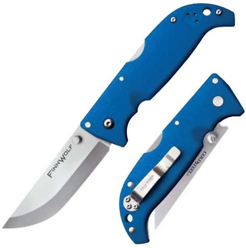Cold Steel Finn Wolf Fold 3.5 in Blade Blue Griv-ex Handle - 20npg