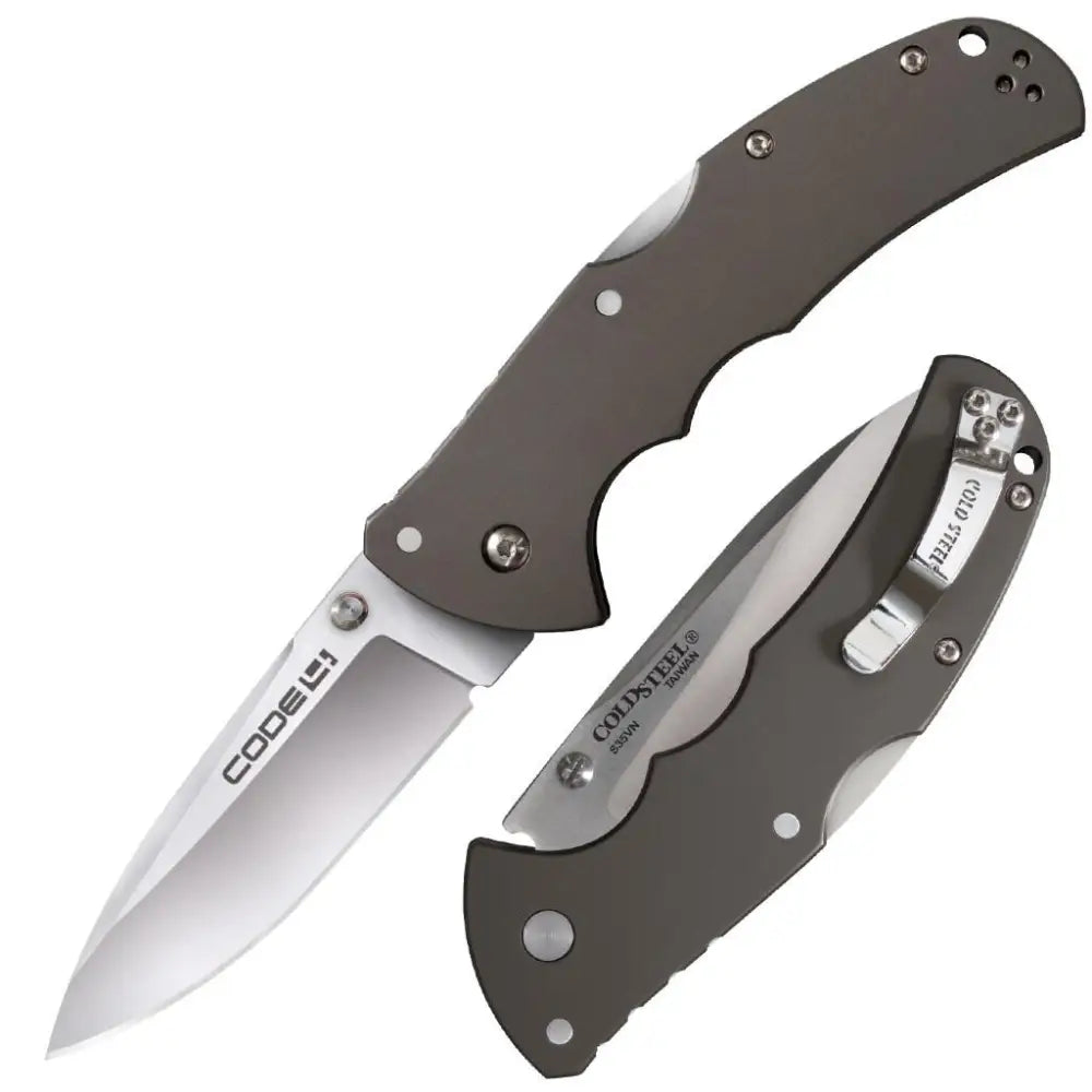 Cold Steel Knives & Edged Tools|knives|knives Tools Code-4 Spear Point Lockback Knife Gray - 3-1/2’’ Blade Satin Buy