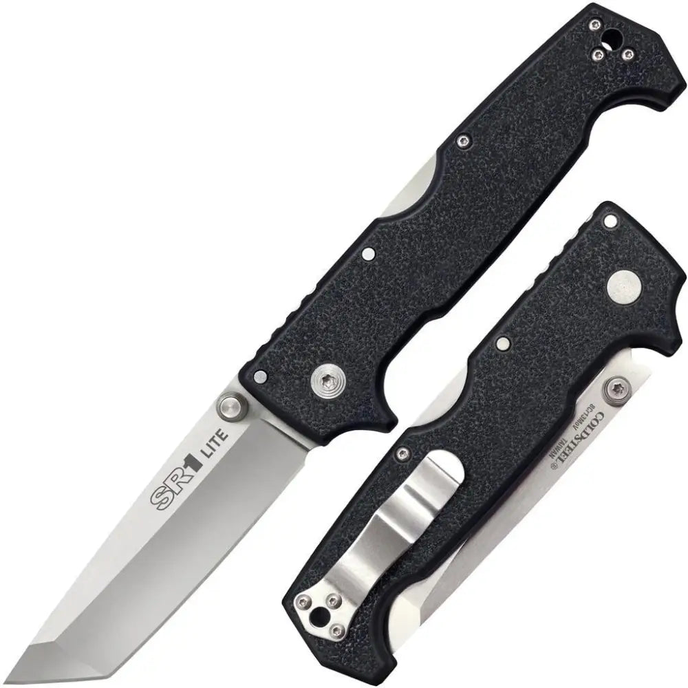 Cold Steel Knives & Edged Tools|knives|knives Tools Sr1 Lite Tanto Tri-ad Lock Knife Black Griv-ex - 4’’ Blade Satin