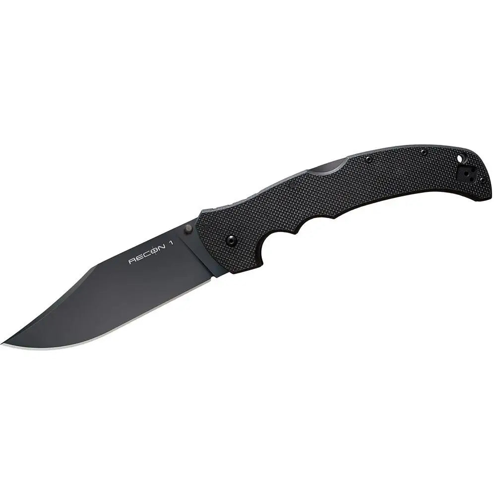 Cold Steel Knives Recon Xl Folding Knife 4’’ Clip Point Blade Black Buy at Faith and Freedom Outdoors