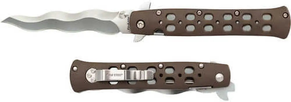 Cold Steel Ti-lite 4’’ Folding Plain Kris Aus 10a Blade/flat Dark Earth Griv-ex Handle - Cs-26sk4