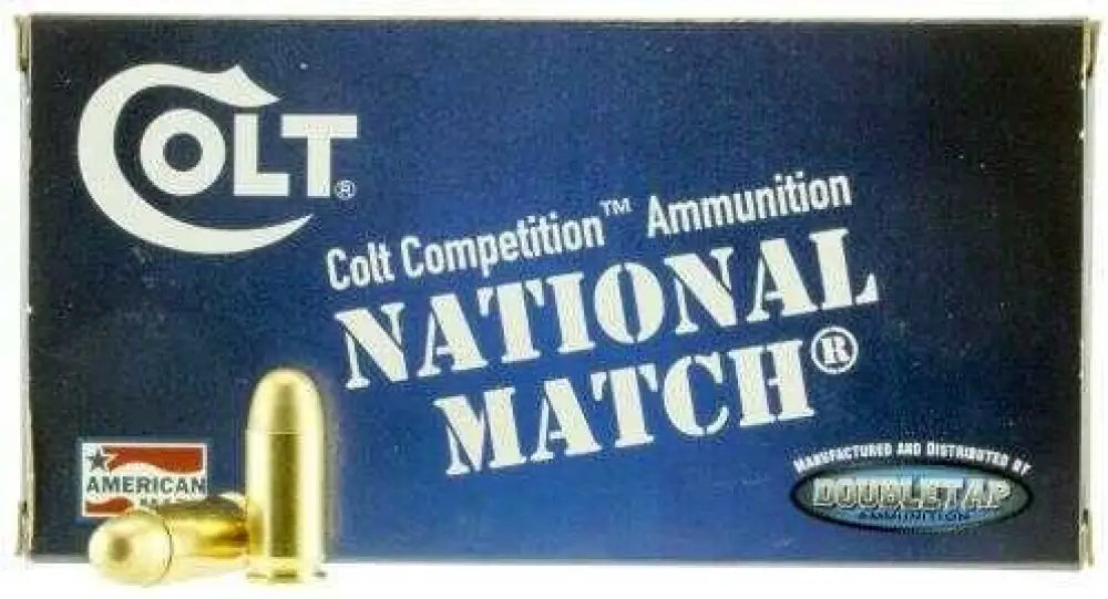 Colt National Match 45 Acp Ammunition – Full Metal Jacket for Enhanced Accuracy - 230 Grain / Handgun Ammo