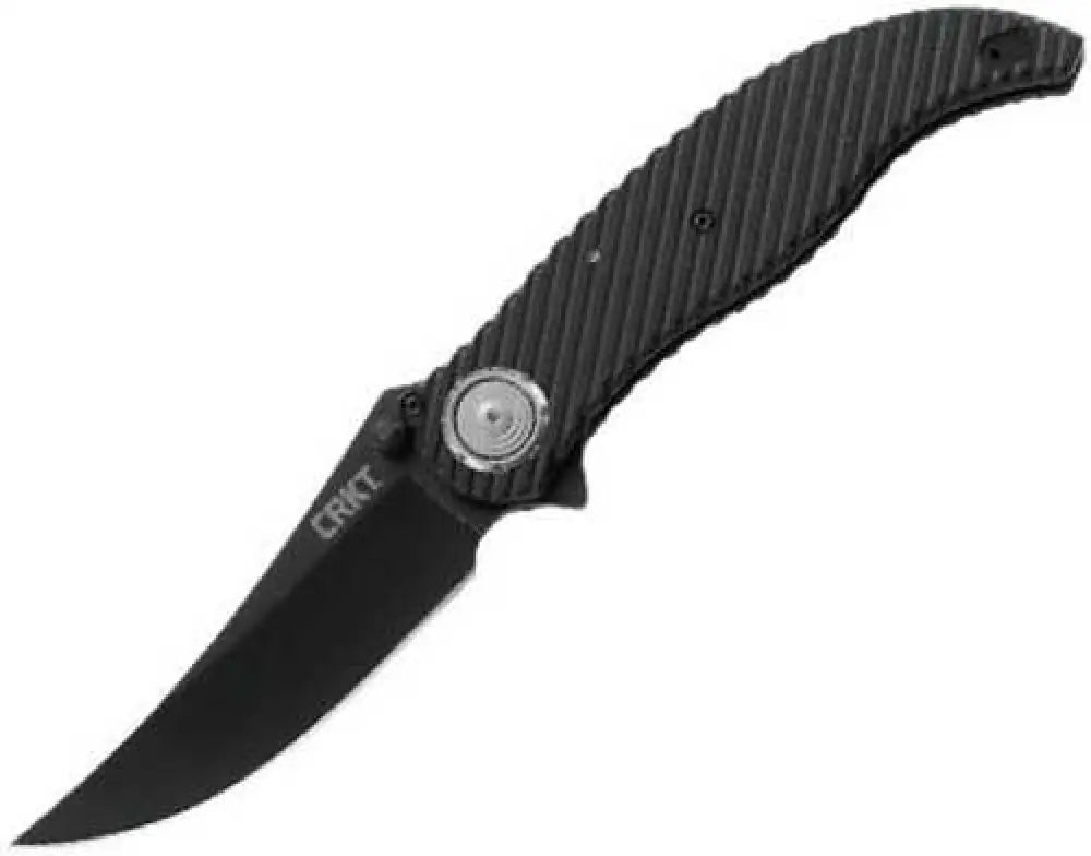Columbia River Clever Girl 4.10’’ Folding Plain Black Tin D2 Steel Blade G10 Handle - 2640