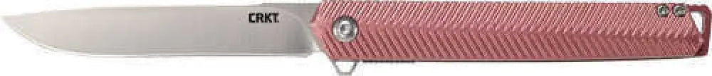 Columbia River Stylus 3.18’’ Folding Drop Point Plain Satin 12c27 Sandvik Blade Maroon Aluminum Handle - K820bxp