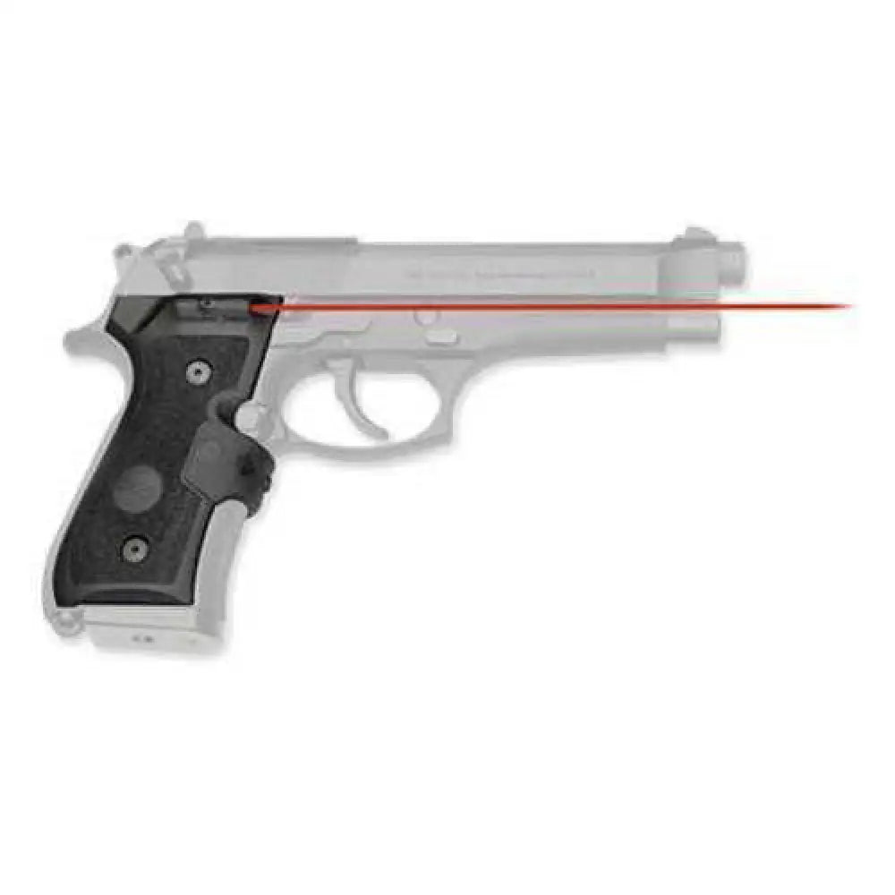 Crimson Trace Corporation Hi-brite Mil-spec Lasergrip Fits Beretta 92/96 Black Rubber Wraparound Lg-402m