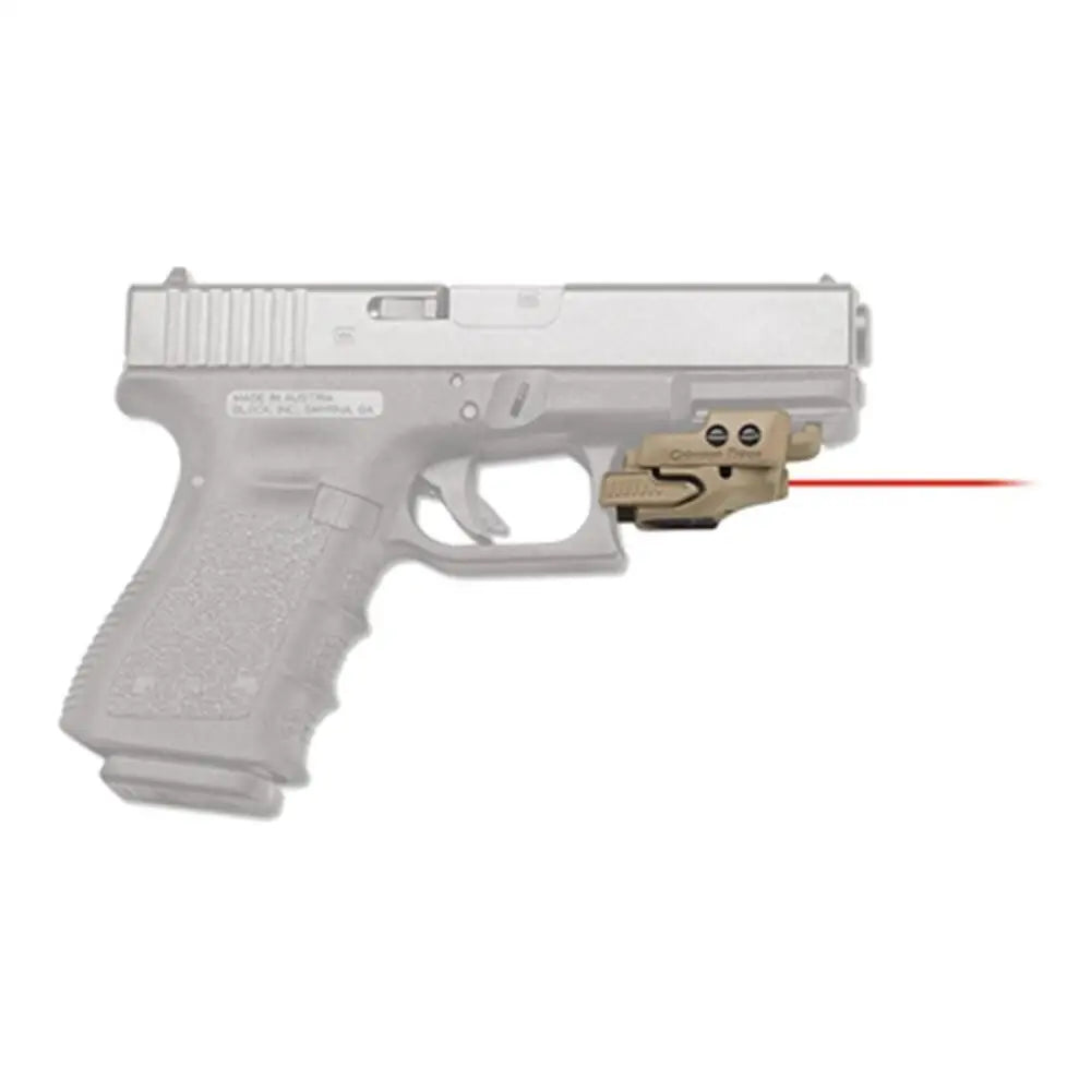 Crimson Trace Laser Sights Defender Rail Master Red Universal Handgun Sight Tan Buy at Faith and Freedom Outdoors