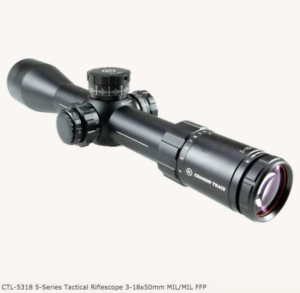 Crimson Trace Optics|centerfire Scopes 5-series Tactical Riflescope 3-18x50mm Mil/mil Ffp with Mr1-mil Illum Reticle